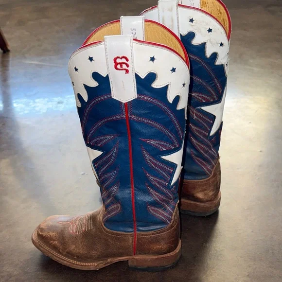 Anderson Bean Kids Patriotic Cowboy Boots with Star - Picture 3 of 6